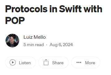 Protocols in Swift with POP